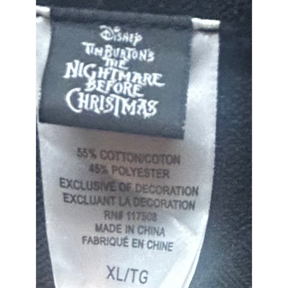 Jack Skellington 3D Plush Face Ugly Nightmare Before Christmas Sweater - XL - Picture 3 of 4